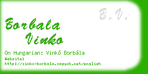 borbala vinko business card